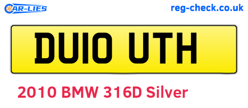 DU10UTH are the vehicle registration plates.