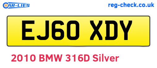 EJ60XDY are the vehicle registration plates.