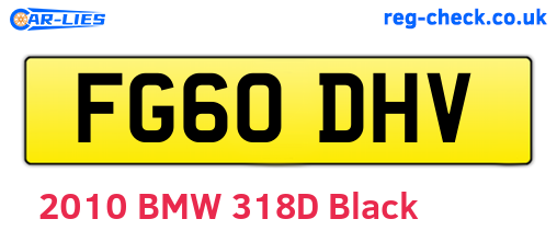 FG60DHV are the vehicle registration plates.