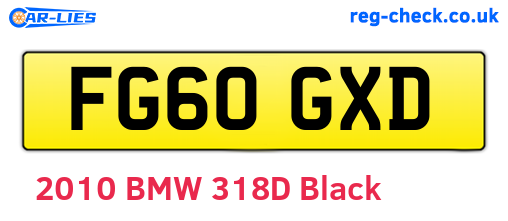 FG60GXD are the vehicle registration plates.