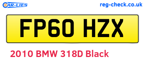 FP60HZX are the vehicle registration plates.