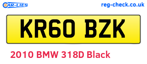 KR60BZK are the vehicle registration plates.
