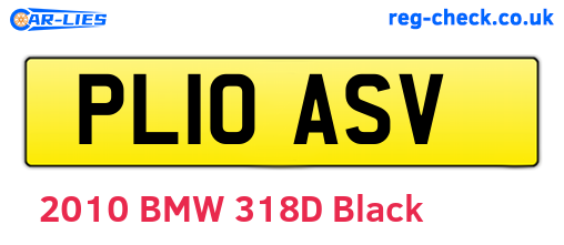PL10ASV are the vehicle registration plates.