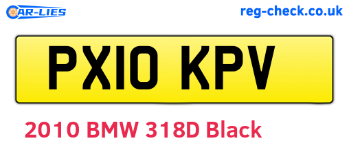 PX10KPV are the vehicle registration plates.