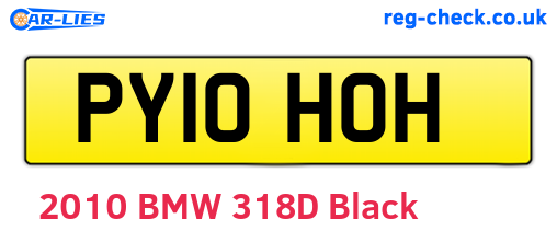 PY10HOH are the vehicle registration plates.