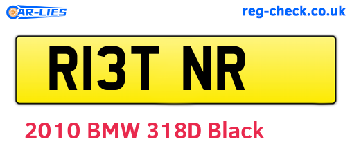 R13TNR are the vehicle registration plates.