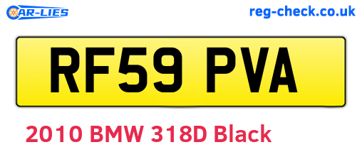 RF59PVA are the vehicle registration plates.