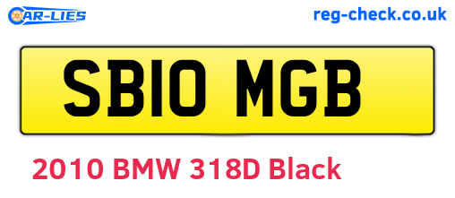 SB10MGB are the vehicle registration plates.