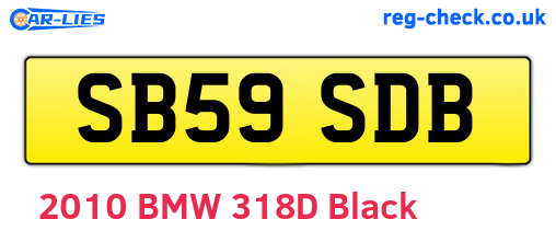 SB59SDB are the vehicle registration plates.