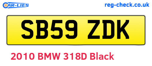 SB59ZDK are the vehicle registration plates.