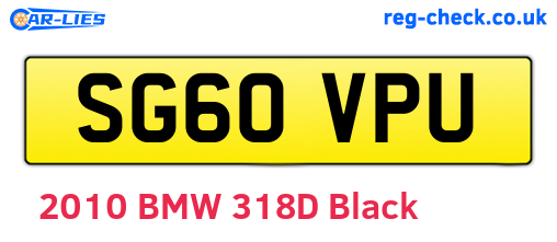 SG60VPU are the vehicle registration plates.