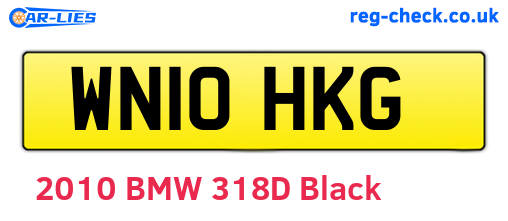 WN10HKG are the vehicle registration plates.
