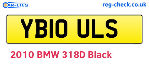 YB10ULS are the vehicle registration plates.