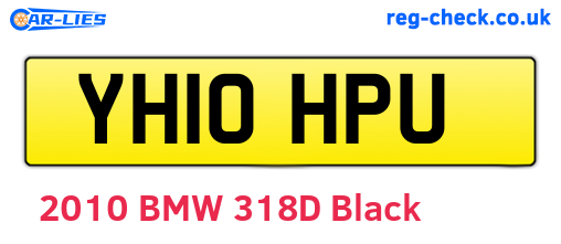 YH10HPU are the vehicle registration plates.