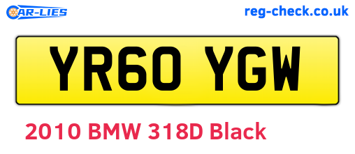 YR60YGW are the vehicle registration plates.