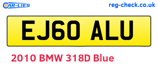 EJ60ALU are the vehicle registration plates.