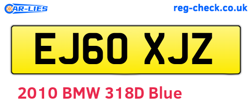 EJ60XJZ are the vehicle registration plates.