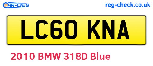 LC60KNA are the vehicle registration plates.