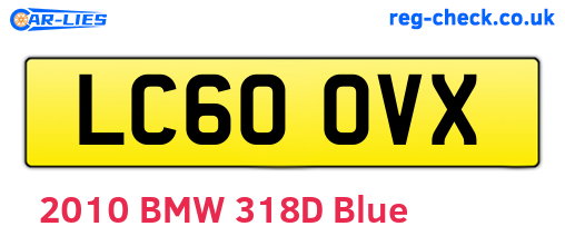 LC60OVX are the vehicle registration plates.