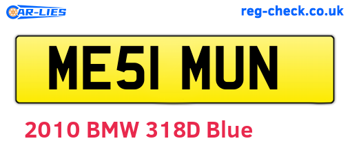 ME51MUN are the vehicle registration plates.