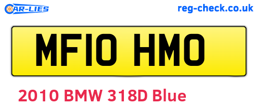 MF10HMO are the vehicle registration plates.