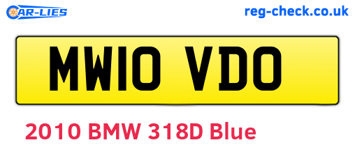 MW10VDO are the vehicle registration plates.