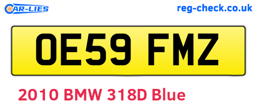 OE59FMZ are the vehicle registration plates.