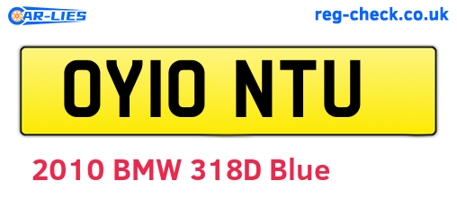 OY10NTU are the vehicle registration plates.