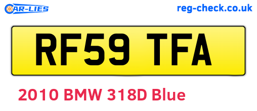 RF59TFA are the vehicle registration plates.
