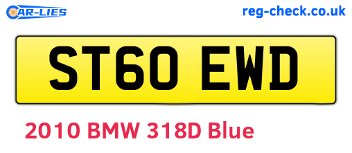 ST60EWD are the vehicle registration plates.