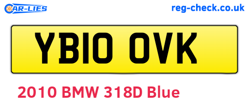 YB10OVK are the vehicle registration plates.