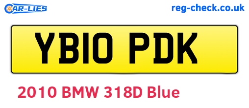 YB10PDK are the vehicle registration plates.