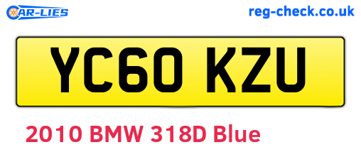 YC60KZU are the vehicle registration plates.