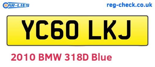 YC60LKJ are the vehicle registration plates.