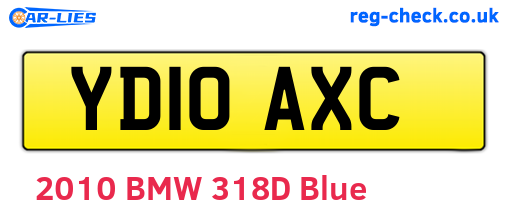 YD10AXC are the vehicle registration plates.