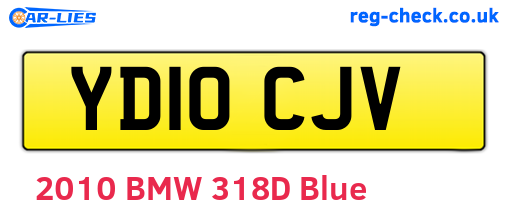 YD10CJV are the vehicle registration plates.