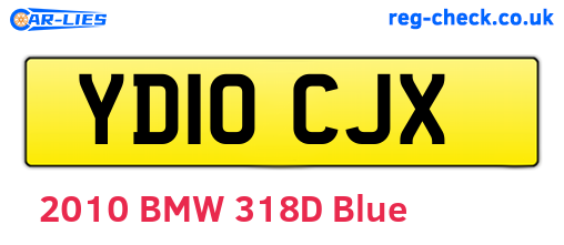 YD10CJX are the vehicle registration plates.
