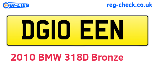 DG10EEN are the vehicle registration plates.