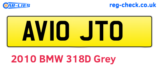 AV10JTO are the vehicle registration plates.