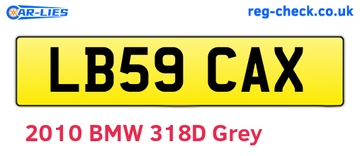 LB59CAX are the vehicle registration plates.