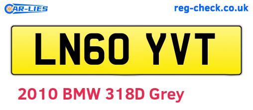 LN60YVT are the vehicle registration plates.