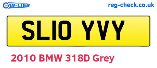 SL10YVY are the vehicle registration plates.