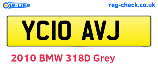 YC10AVJ are the vehicle registration plates.