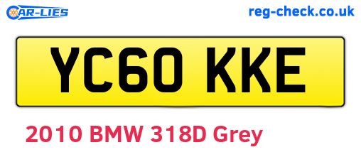 YC60KKE are the vehicle registration plates.