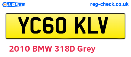 YC60KLV are the vehicle registration plates.