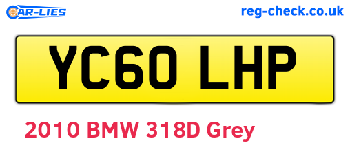 YC60LHP are the vehicle registration plates.