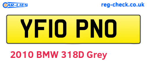 YF10PNO are the vehicle registration plates.