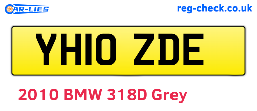 YH10ZDE are the vehicle registration plates.