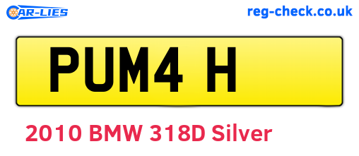 PUM4H are the vehicle registration plates.