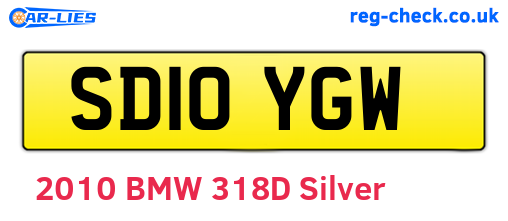 SD10YGW are the vehicle registration plates.